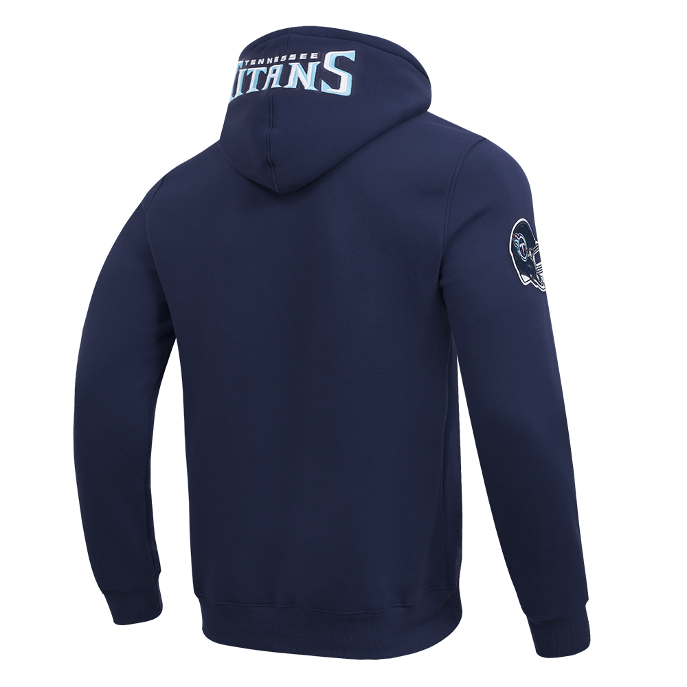 NFL TENNESSEE TITANS OLD ENGLISH MEN'S FLC PO HOODIE (MIDNIGHT NAVY)