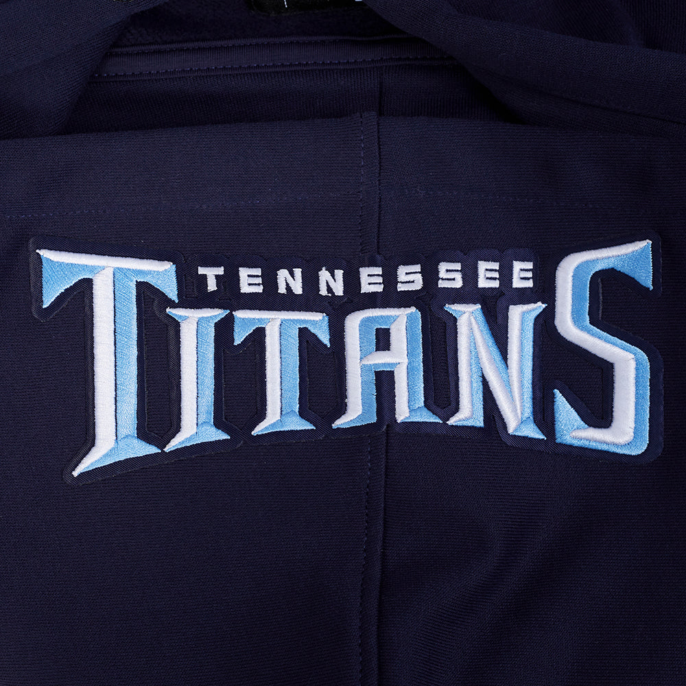 NFL TENNESSEE TITANS OLD ENGLISH MEN'S FLC PO HOODIE (MIDNIGHT NAVY)