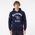 NFL TENNESSEE TITANS OLD ENGLISH MEN'S FLC PO HOODIE (MIDNIGHT NAVY)