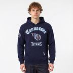 NFL TENNESSEE TITANS OLD ENGLISH MEN'S FLC PO HOODIE (MIDNIGHT NAVY)
