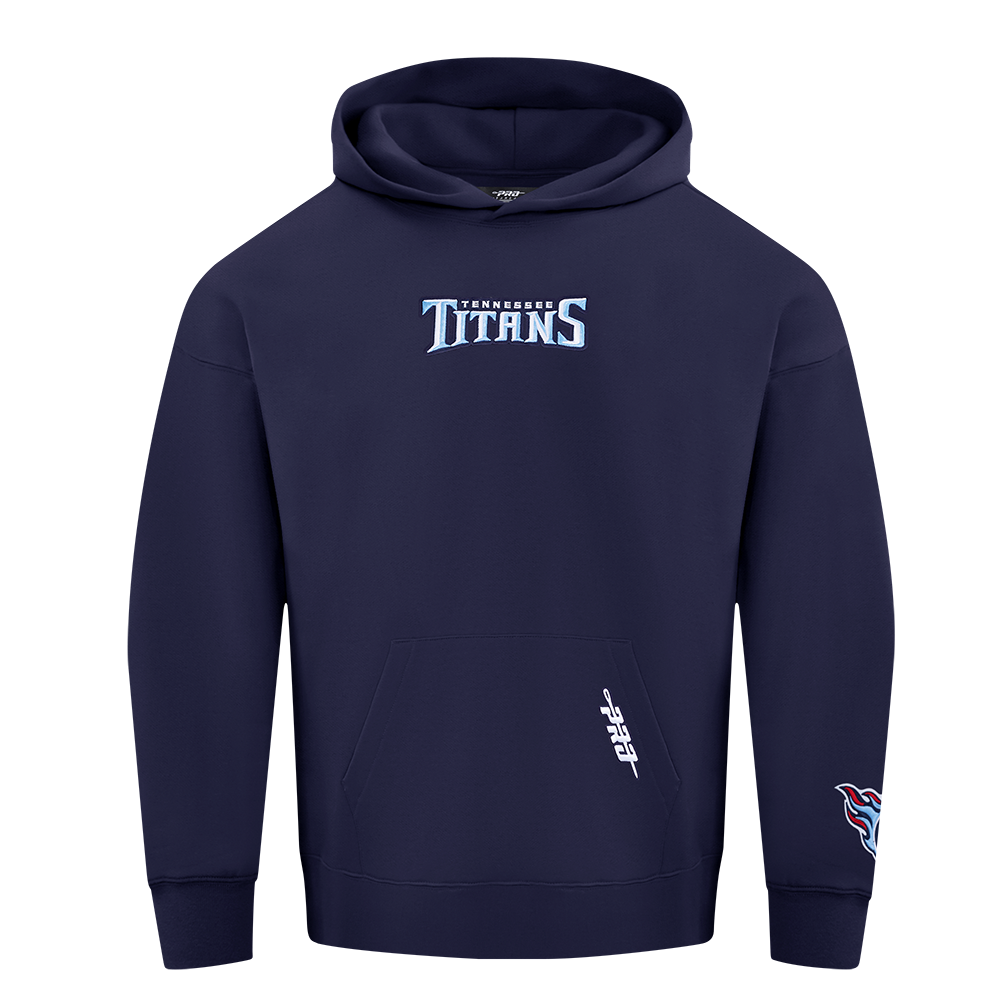 NFL TENNESSEE TITANS WINGSPAN MEN'S DROP SHOULDER FLC PO HOODIE (MIDNIGHT NAVY)