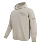 NFL TENNESSEE TITANS NEUTRAL CHANDAIL À CAPUCHON EN MOLLETON À ÉPAULES TOMBANTES POUR HOMME (TAUPE)