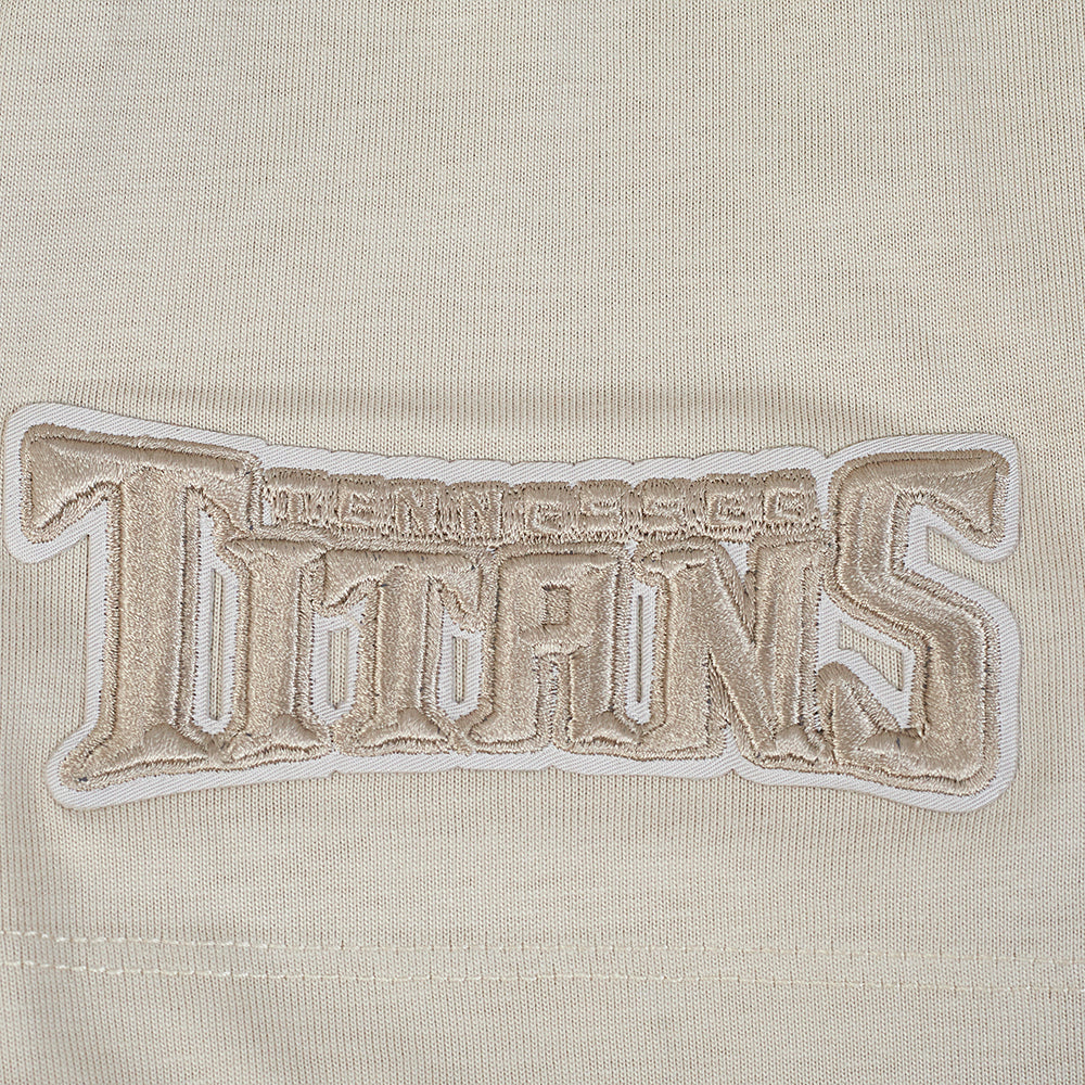 NFL TENNESSEE TITANS NEUTRAL CHANDAIL À CAPUCHON EN MOLLETON À ÉPAULES TOMBANTES POUR HOMME (TAUPE)