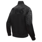 NFL TENNESSEE TITANS TRIPLE BLACK MEN'S SATIN JACKET (TRIPLE BLACK MEN'S)