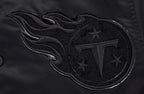 NFL TENNESSEE TITANS TRIPLE BLACK MEN'S SATIN JACKET (TRIPLE BLACK MEN'S)