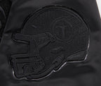 NFL TENNESSEE TITANS TRIPLE BLACK MEN'S SATIN JACKET (TRIPLE BLACK MEN'S)