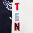 NFL TENNESSEE TITANS CLASSIC BLOUSON COLLÉGIAL EN LAINE POUR HOMME (MARINE MINUIT/BLANC)