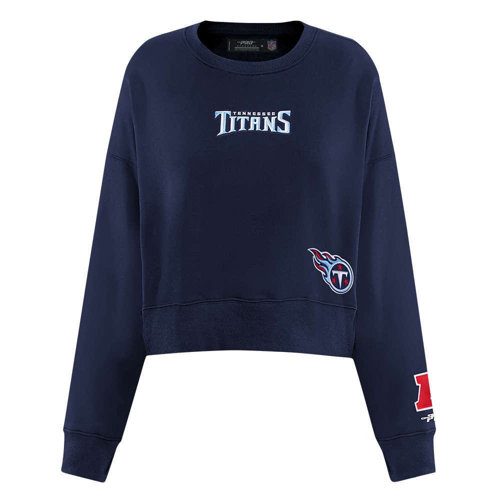 NFL TENNESSEE TITANS WINGSPAN WOMEN'S FLC CREWNECK (MIDNIGHT NAVY)