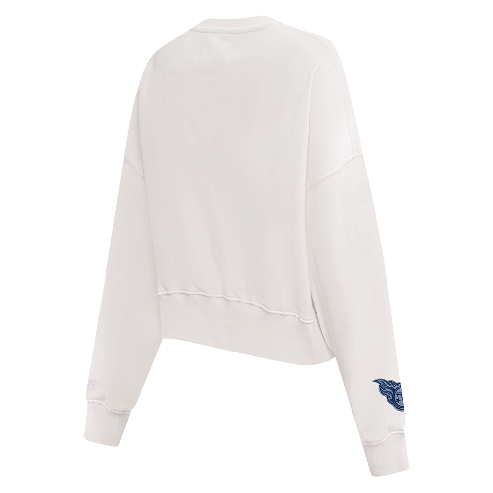 NFL TENNESSEE TITANS VARSITY BLUES WOMEN'S FLC CREWNECK (LINEN)
