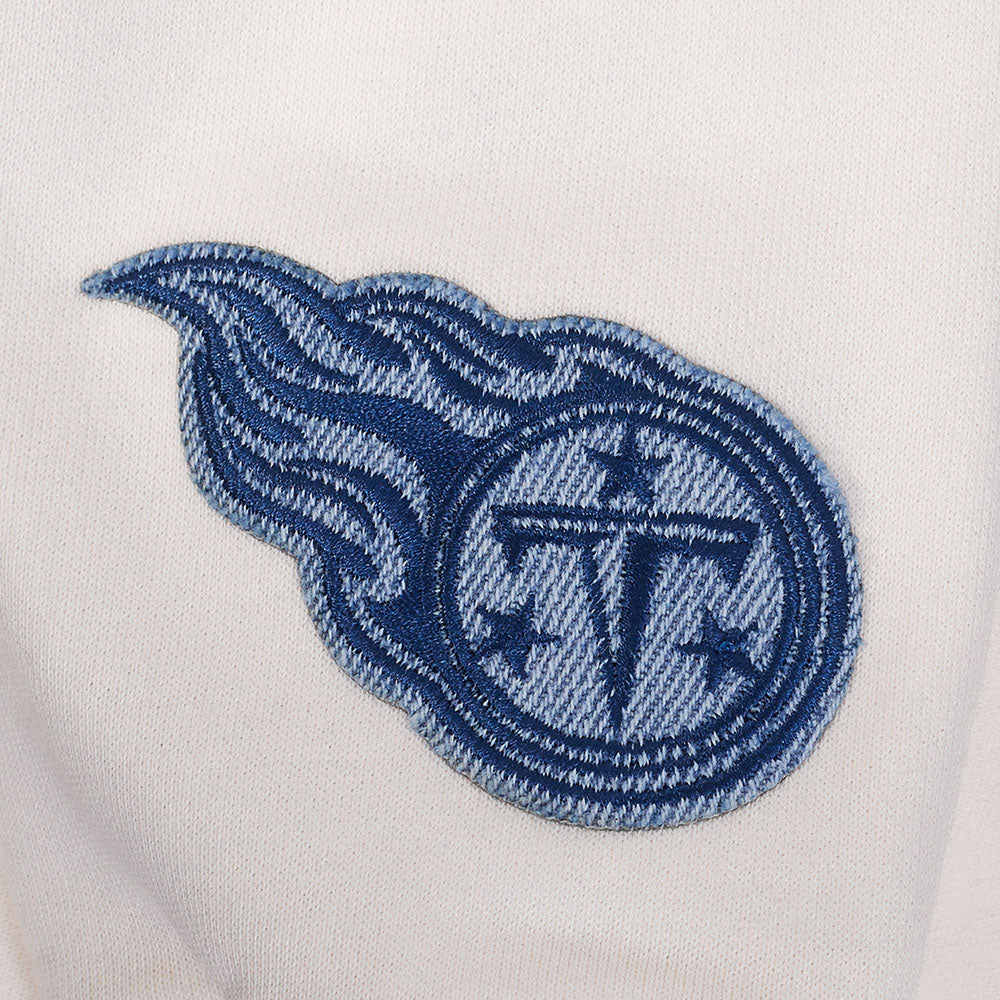 NFL TENNESSEE TITANS VARSITY BLUES WOMEN'S FLC CREWNECK (LINEN)