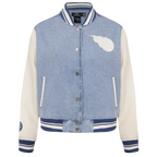 NFL TENNESSEE TITANS VARSITY BLUES WOMEN'S DENIM VARSITY JACKET (DENIM/LINEN)