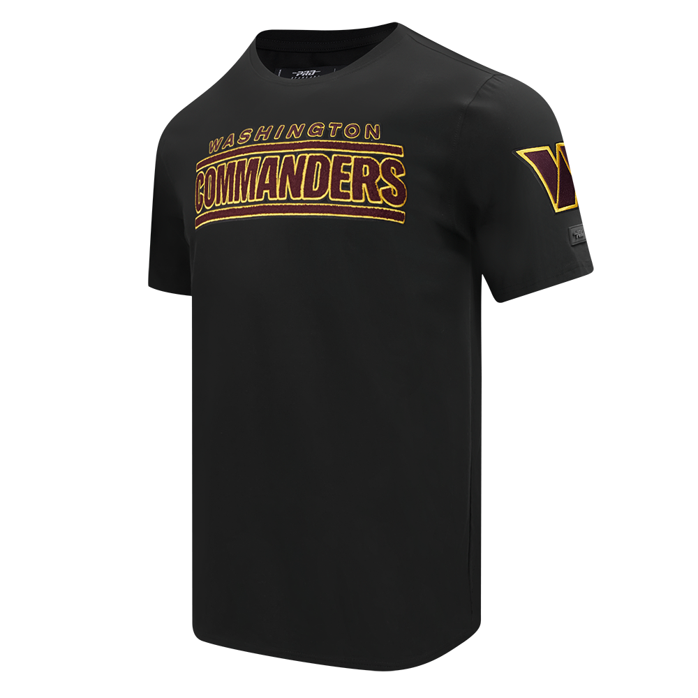 NFL WASHINGTON COMMANDERS CLASSIC CHENILLE T-SHIRT POUR HOMME (NOIR)