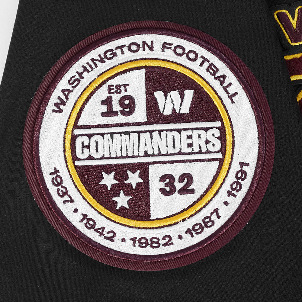 NFL WASHINGTON COMMANDERS CLASSIC CHENILLE T-SHIRT POUR HOMME (NOIR)