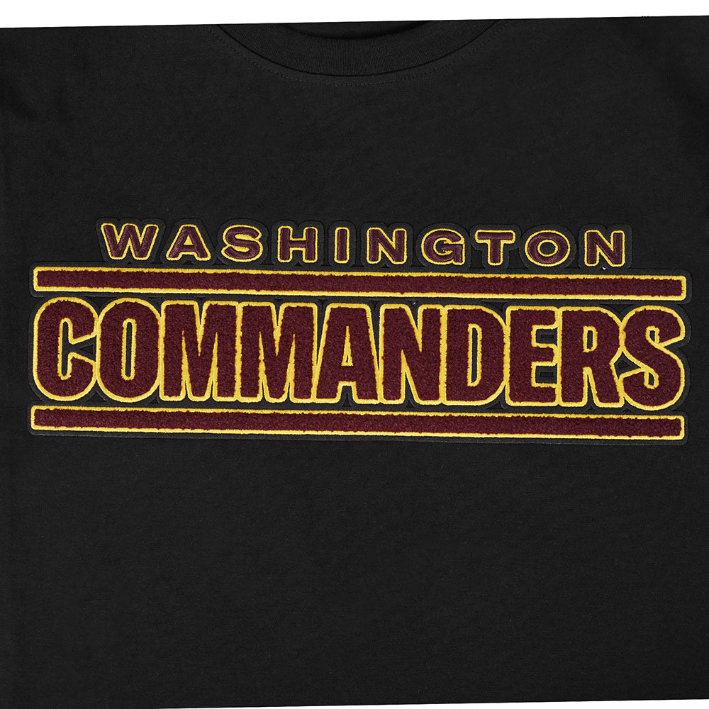 NFL WASHINGTON COMMANDERS CLASSIC CHENILLE T-SHIRT POUR HOMME (NOIR)