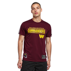 NFL WASHINGTON COMMANDERS CLASSIC MESH T-SHIRT EN JERSEY SIMPLE À RAYURES (LIE-DE-VIN)