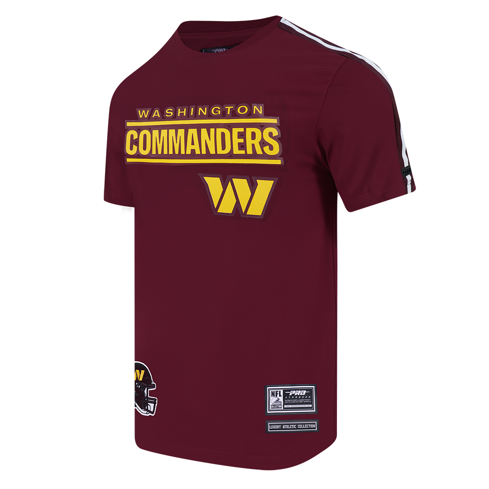 NFL WASHINGTON COMMANDERS CLASSIC MESH T-SHIRT EN JERSEY SIMPLE À RAYURES (LIE-DE-VIN)