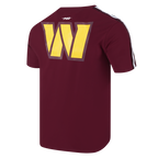 NFL WASHINGTON COMMANDERS CLASSIC MESH T-SHIRT EN JERSEY SIMPLE À RAYURES (LIE-DE-VIN)