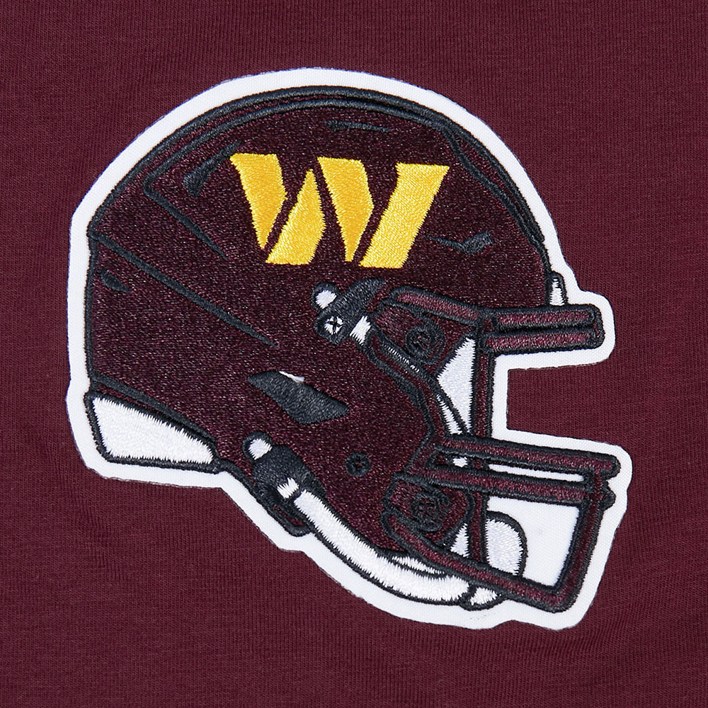 NFL WASHINGTON COMMANDERS CLASSIC MESH T-SHIRT EN JERSEY SIMPLE À RAYURES (LIE-DE-VIN)