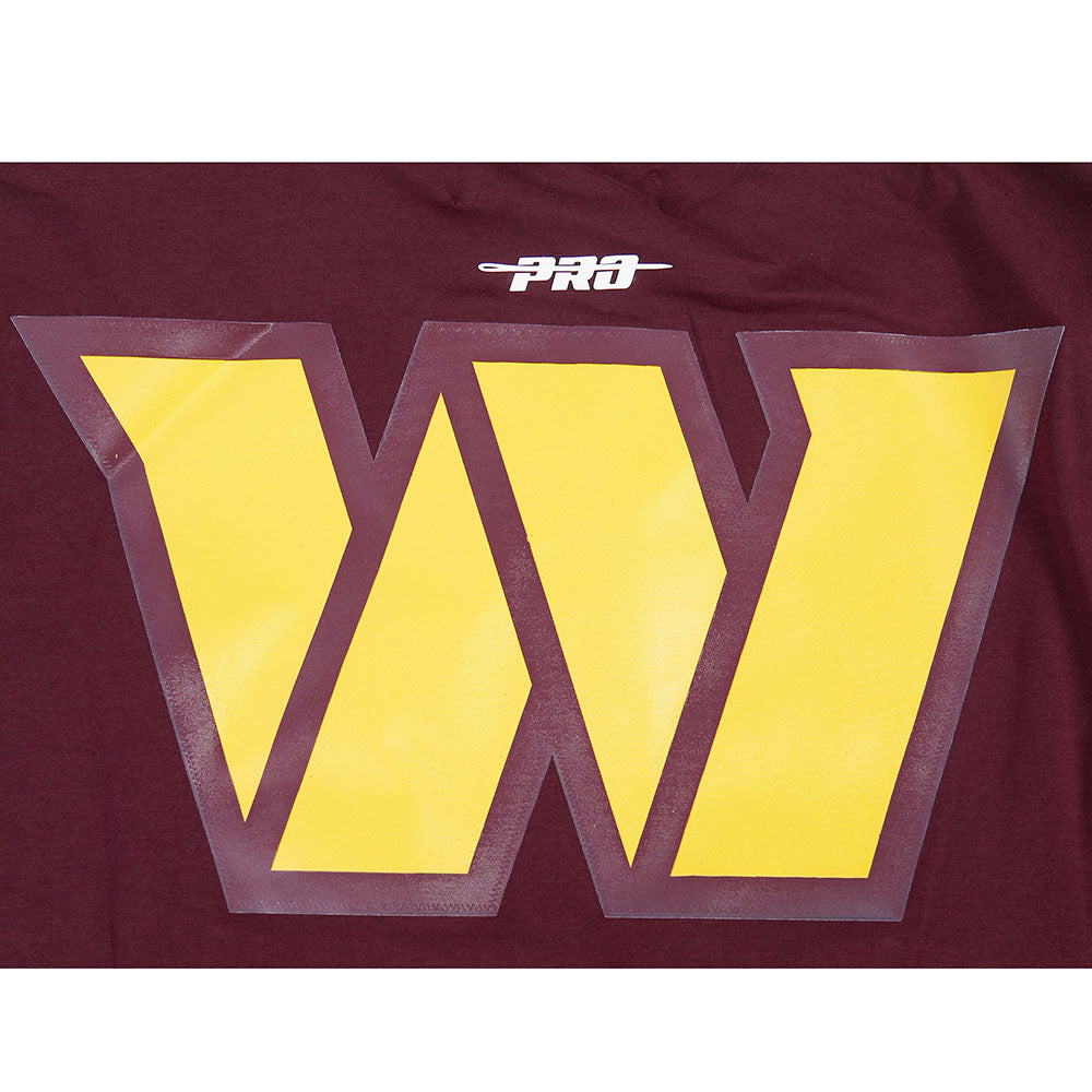 NFL WASHINGTON COMMANDERS CLASSIC MESH T-SHIRT EN JERSEY SIMPLE À RAYURES (LIE-DE-VIN)