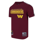 NFL WASHINGTON COMMANDERS CLASSIC MESH T-SHIRT EN JERSEY SIMPLE À RAYURES (LIE-DE-VIN)