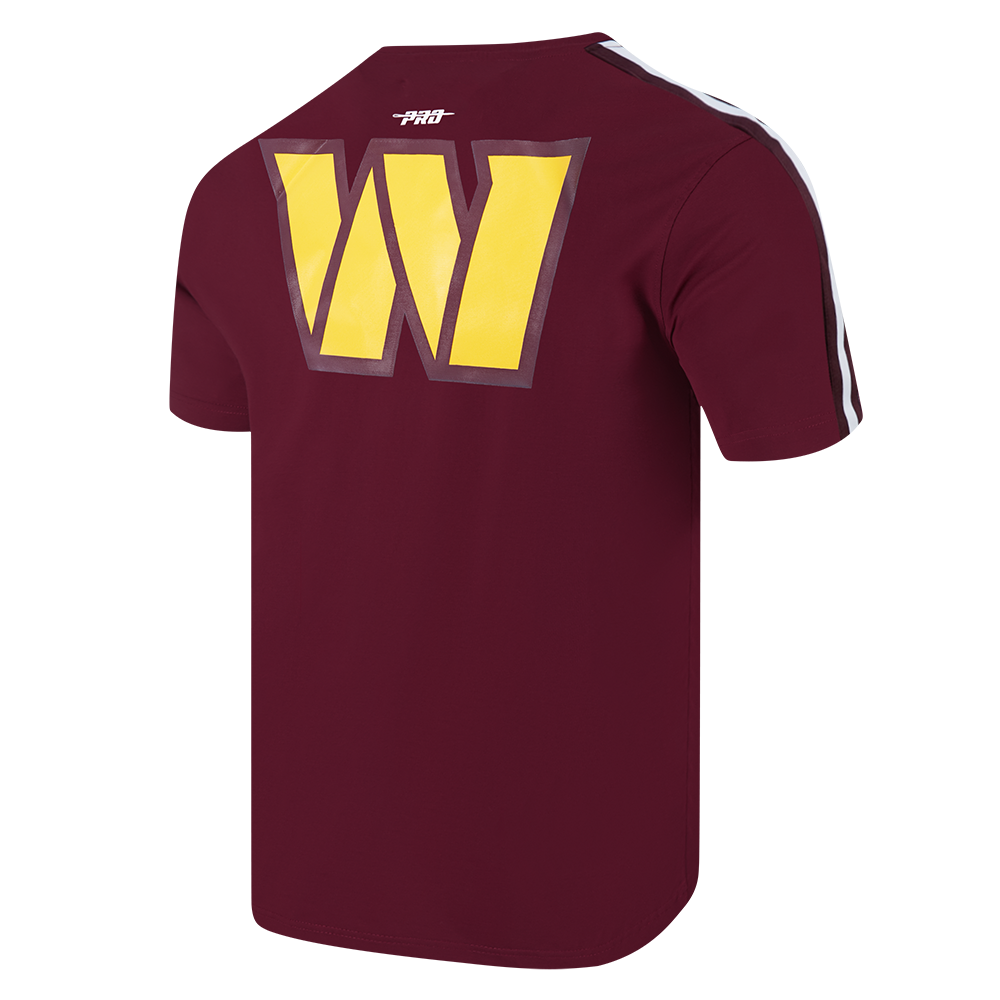 NFL WASHINGTON COMMANDERS CLASSIC MESH T-SHIRT EN JERSEY SIMPLE À RAYURES (LIE-DE-VIN)