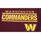NFL WASHINGTON COMMANDERS CLASSIC MESH T-SHIRT EN JERSEY SIMPLE À RAYURES (LIE-DE-VIN)