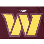 NFL WASHINGTON COMMANDERS CLASSIC MESH T-SHIRT EN JERSEY SIMPLE À RAYURES (LIE-DE-VIN)