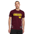 NFL WASHINGTON COMMANDERS CLASSIC MESH T-SHIRT EN JERSEY SIMPLE À RAYURES (LIE-DE-VIN)