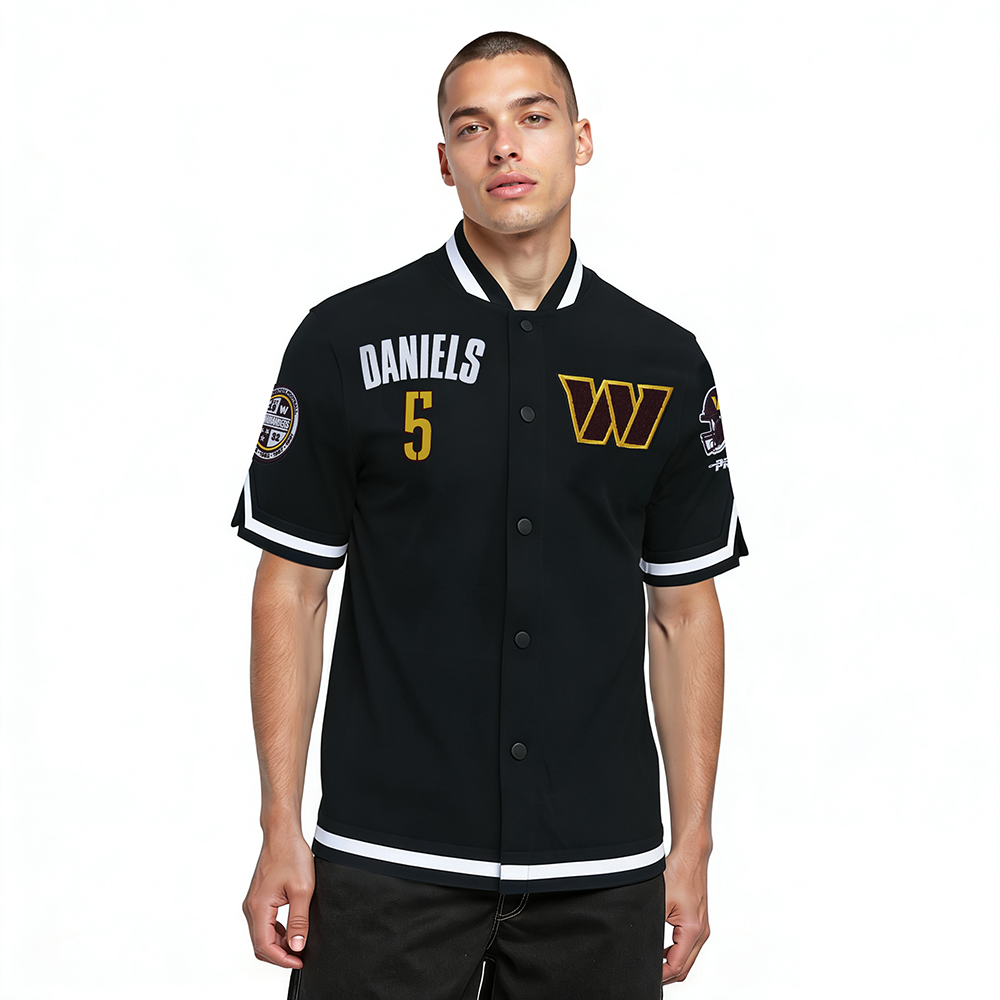 NFL WASHINGTON COMMANDERS JAYDEN DANIELS #5 CLASSIC PNN MEN'S DK WAR (BLACK)
