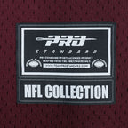 NFL WASHINGTON COMMANDERS JAYDEN DANIELS #5 CLASSIC MESH PNN MEN'S MESH BUTTON DOWN SHIRT (WINE)