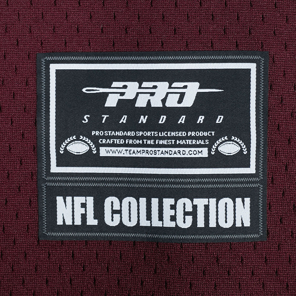 NFL WASHINGTON COMMANDERS JAYDEN DANIELS #5 CLASSIC MESH PNN MEN'S MESH BUTTON DOWN SHIRT (WINE)