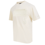 NFL WASHINGTON COMMANDERS JAYDEN DANIELS #5 NEUTRAL PNN T-SHIRT EN JERSEY DE COTON À ÉPAULES TOMBANTES POUR HOMME (COQUILLE D'ŒUF)