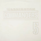NFL WASHINGTON COMMANDERS JAYDEN DANIELS #5 NEUTRAL PNN T-SHIRT EN JERSEY DE COTON À ÉPAULES TOMBANTES POUR HOMME (COQUILLE D'ŒUF)
