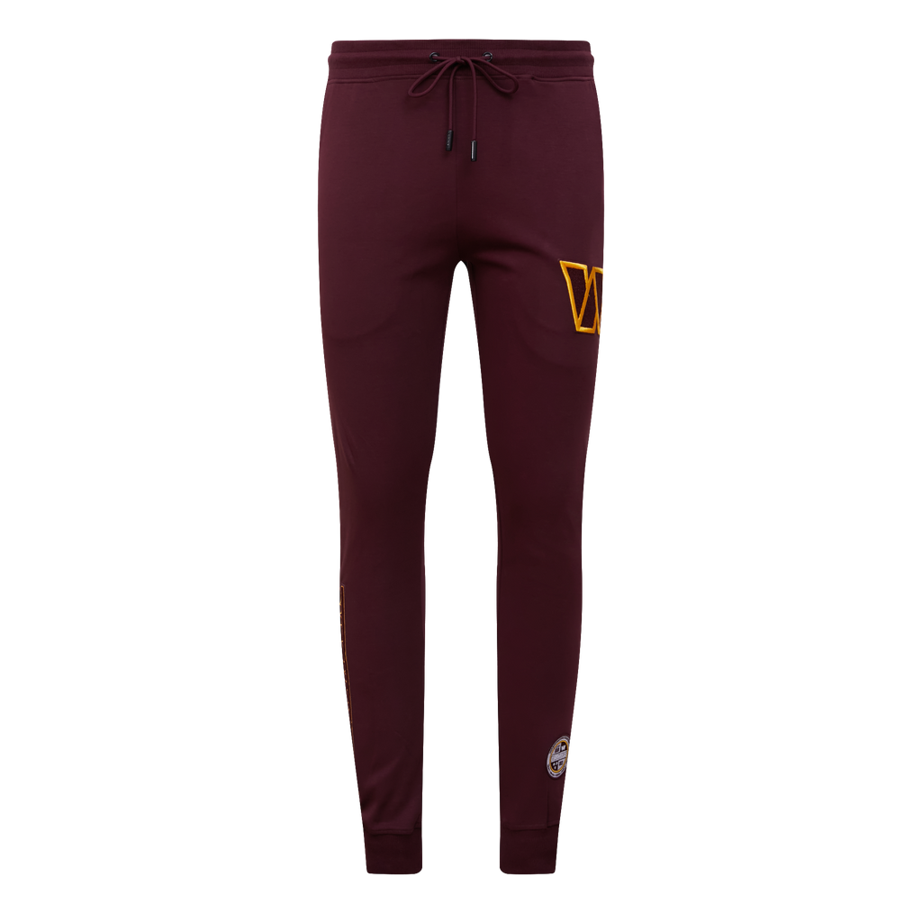 NFL WASHINGTON COMMANDERS CLASSIC CHENILLE PANTALON JOGGER EN MAILLE DOUBLE (LIE-DE-VIN)
