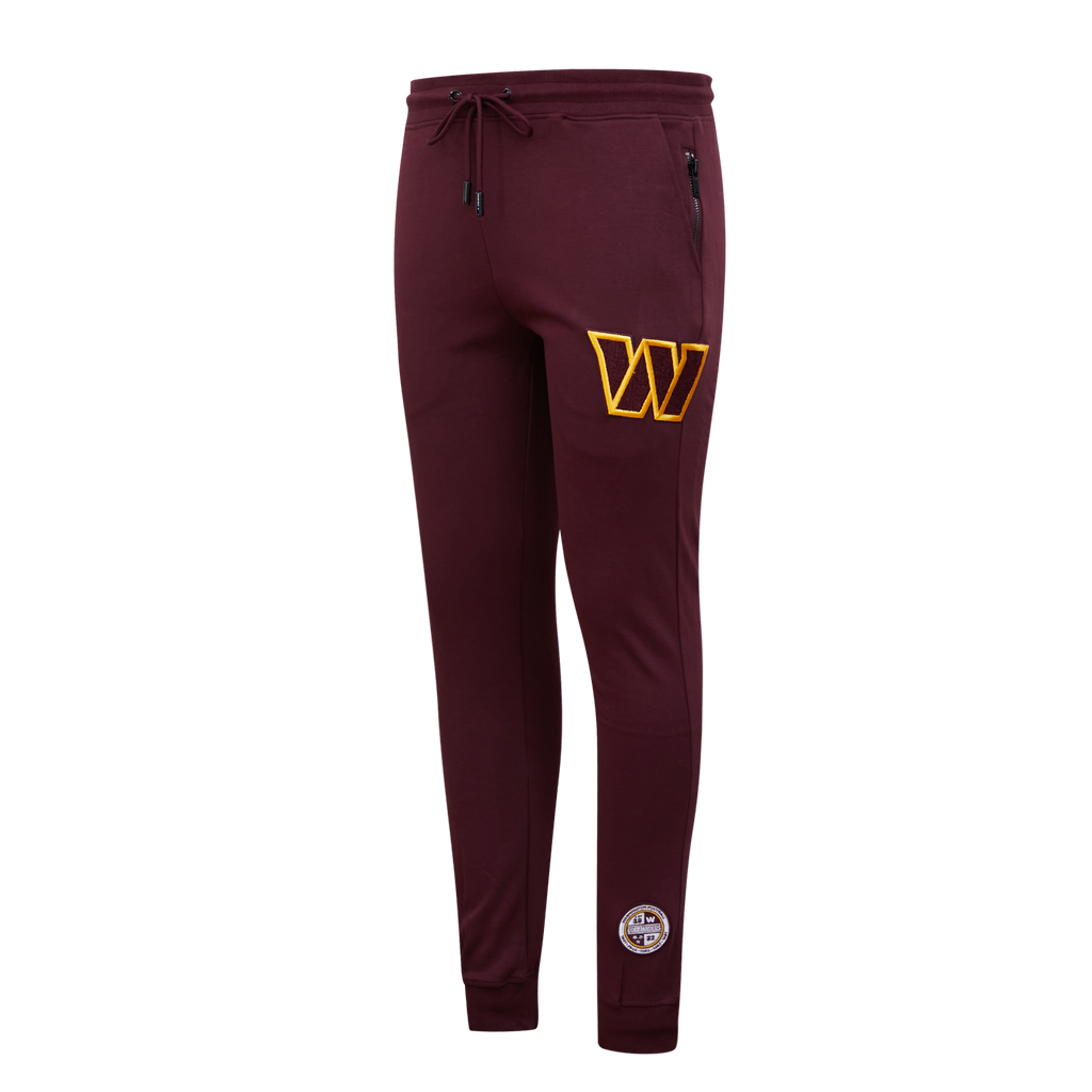 NFL WASHINGTON COMMANDERS CLASSIC CHENILLE PANTALON JOGGER EN MAILLE DOUBLE (LIE-DE-VIN)