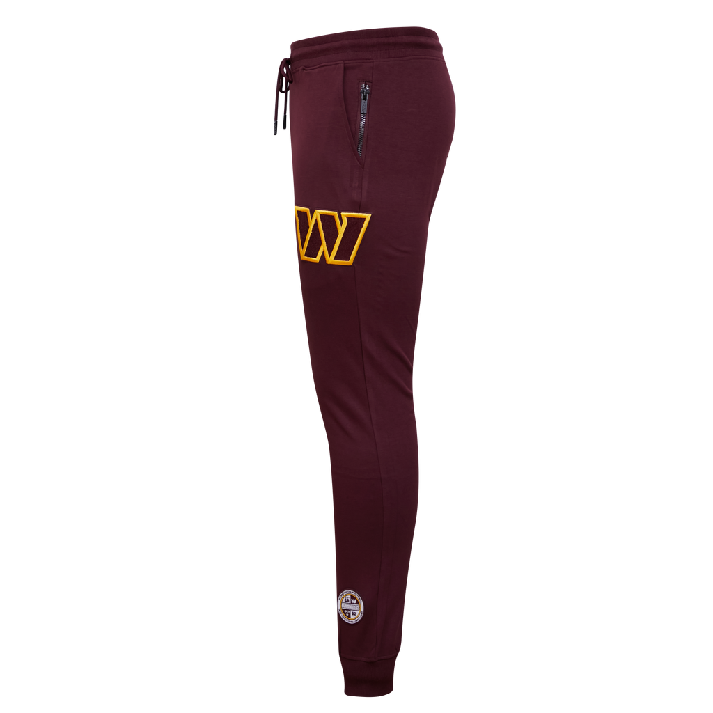 NFL WASHINGTON COMMANDERS CLASSIC CHENILLE PANTALON JOGGER EN MAILLE DOUBLE (LIE-DE-VIN)