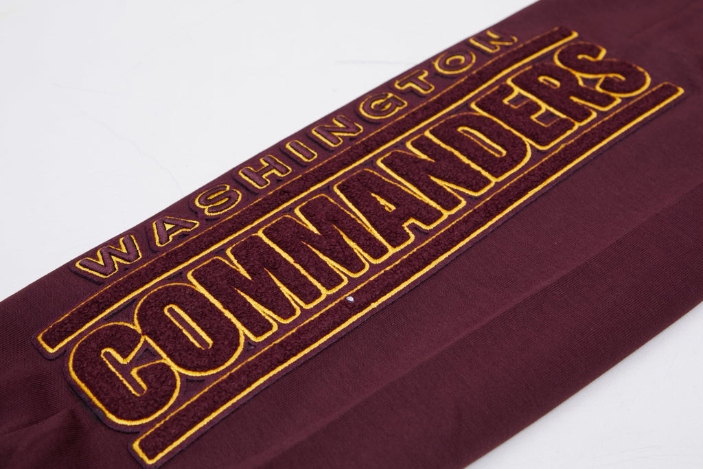 NFL WASHINGTON COMMANDERS CLASSIC CHENILLE PANTALON JOGGER EN MAILLE DOUBLE (LIE-DE-VIN)