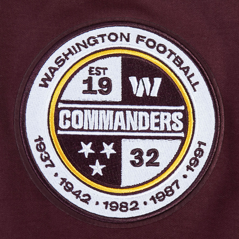 NFL WASHINGTON COMMANDERS CLASSIC CHENILLE CHANDAIL À CAPUCHON À GLISSIÈRE (LIE-DE-VIN)