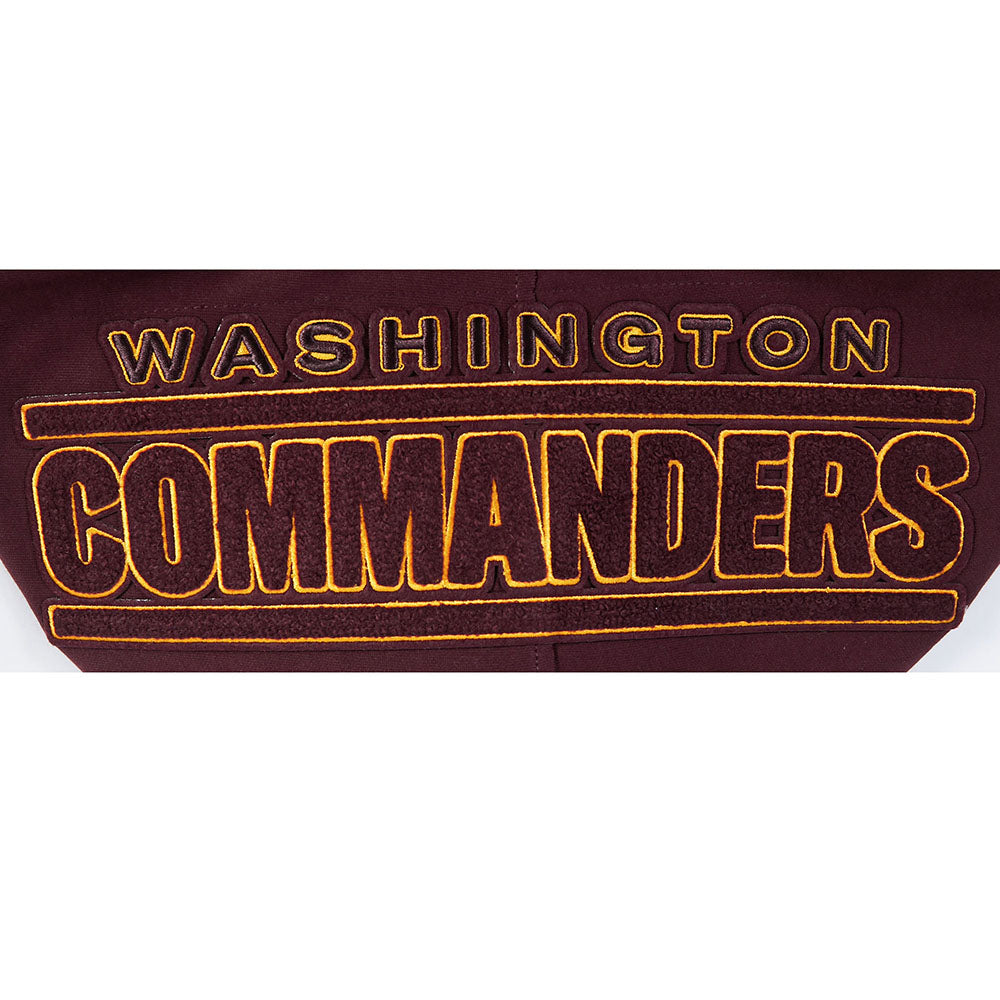 NFL WASHINGTON COMMANDERS CLASSIC CHENILLE CHANDAIL À CAPUCHON À GLISSIÈRE (LIE-DE-VIN)