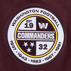 NFL WASHINGTON COMMANDERS CLASSIC CHENILLE CHANDAIL À CAPUCHON À GLISSIÈRE (LIE-DE-VIN)