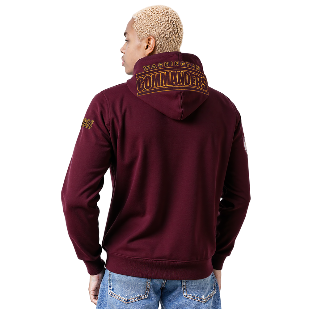 NFL WASHINGTON COMMANDERS CLASSIC CHENILLE ZIP HOODIE (WINE)