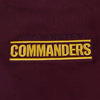 NFL WASHINGTON COMMANDERS SCRIPT TAIL CHANDAIL À CAPUCHON EN MOLLETON CÔTELÉ POUR HOMME (LIE-DE-VIN)