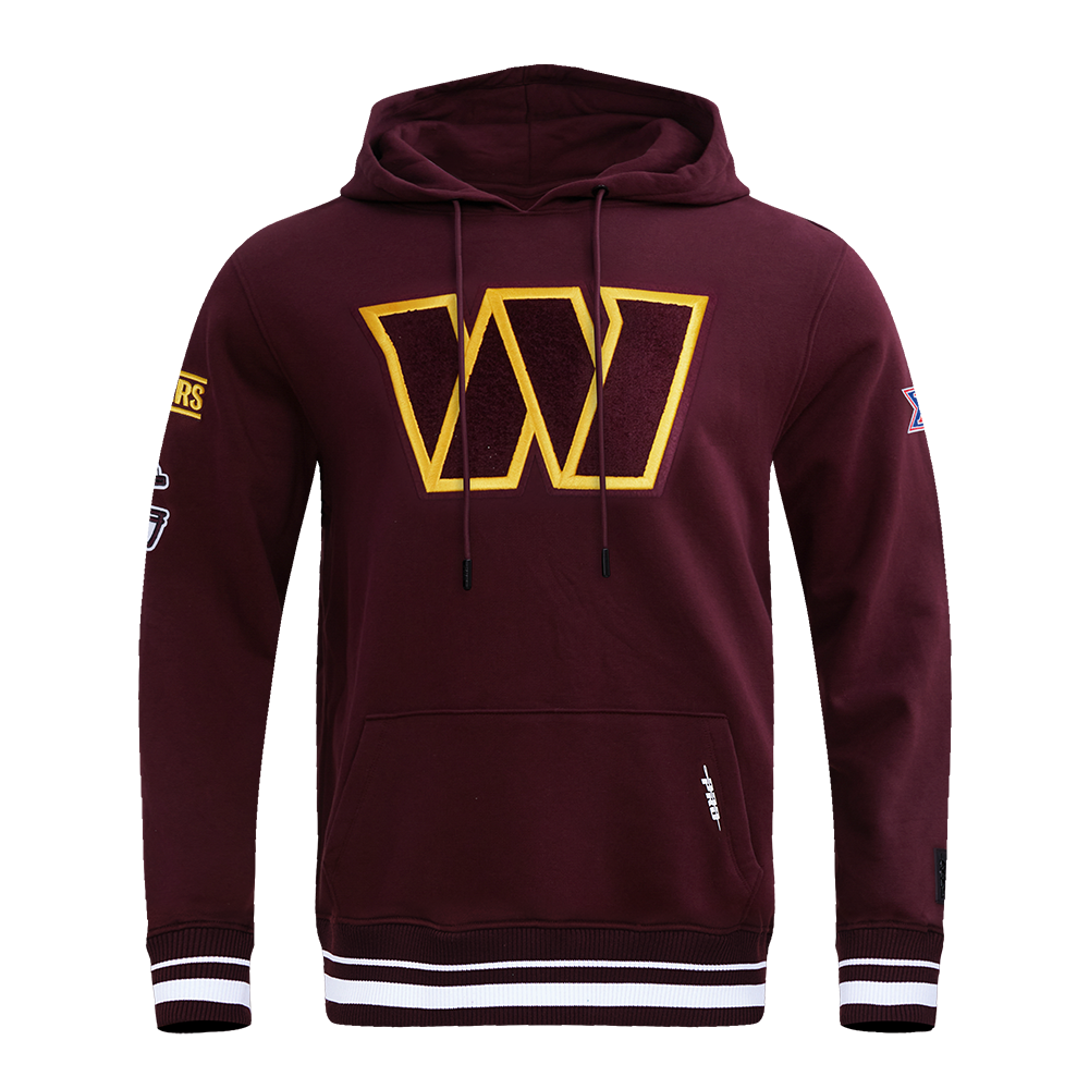 NFL WASHINGTON COMMANDERS MASHUP MEN'S RIB PULLOVER HOODIE (WINE)