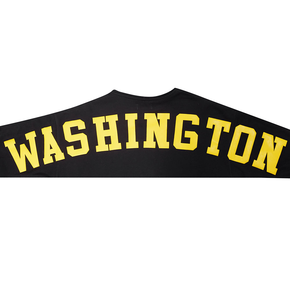 NFL WASHINGTON COMMANDERS WINGSPAN MEN'S DROP SHOULDER FLC PO HOODIE (BLACK)