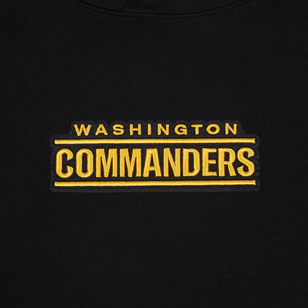 NFL WASHINGTON COMMANDERS WINGSPAN MEN'S DROP SHOULDER FLC PO HOODIE (BLACK)