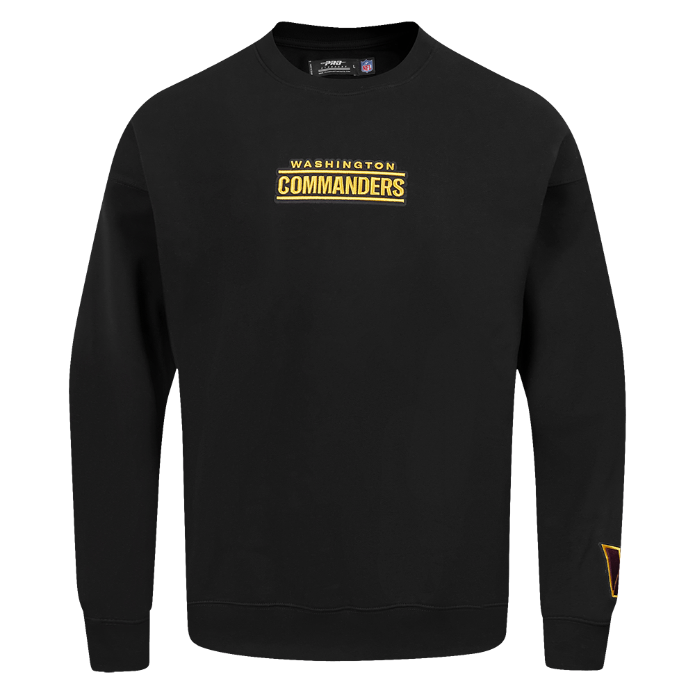 NFL WASHINGTON COMMANDERS WINGSPAN MEN'S DROP SHOULDER FLC CREWNECK (BLACK)