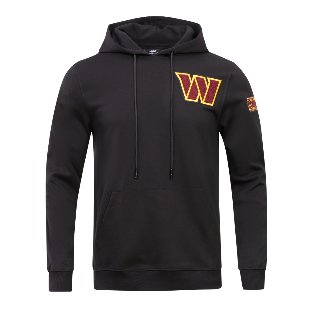NFL WASHINGTON COMMANDERS CLASSIC CHENILLE CHANDAIL À CAPUCHON POUR HOMME (NOIR)