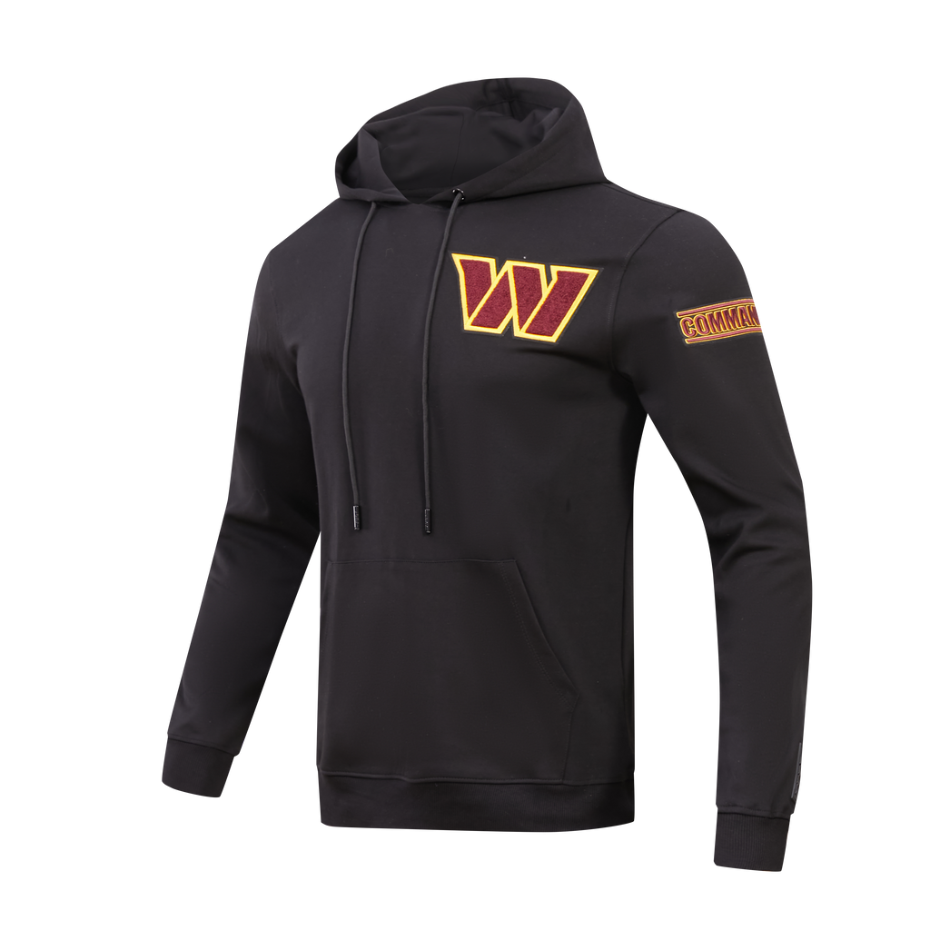 NFL WASHINGTON COMMANDERS CLASSIC CHENILLE CHANDAIL À CAPUCHON POUR HOMME (NOIR)