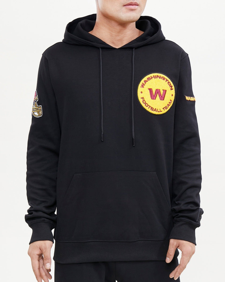 NFL WASHINGTON COMMANDERS CLASSIC CHENILLE CHANDAIL À CAPUCHON POUR HOMME (NOIR)