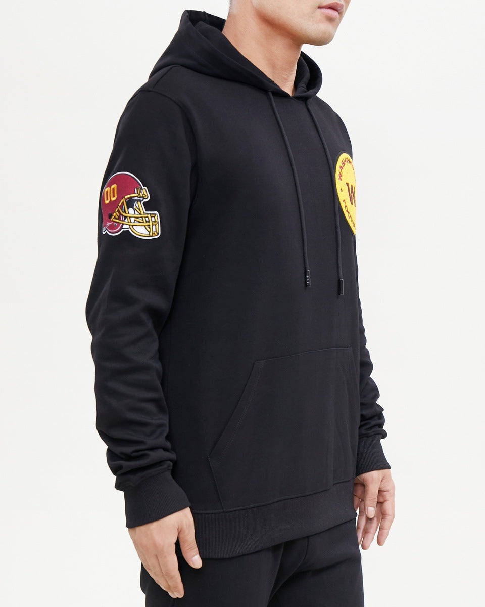 NFL WASHINGTON COMMANDERS CLASSIC CHENILLE CHANDAIL À CAPUCHON POUR HOMME (NOIR)
